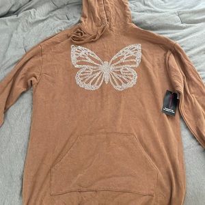 brown butterfly hoodie